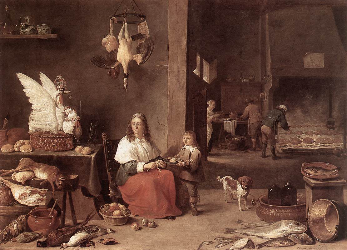 Kitchen Scene, David Teniers the Younger, 1644
