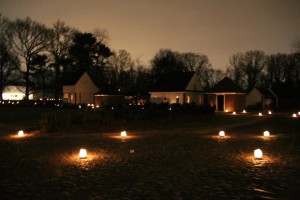 Pennsbury Manor | the site with luminaries