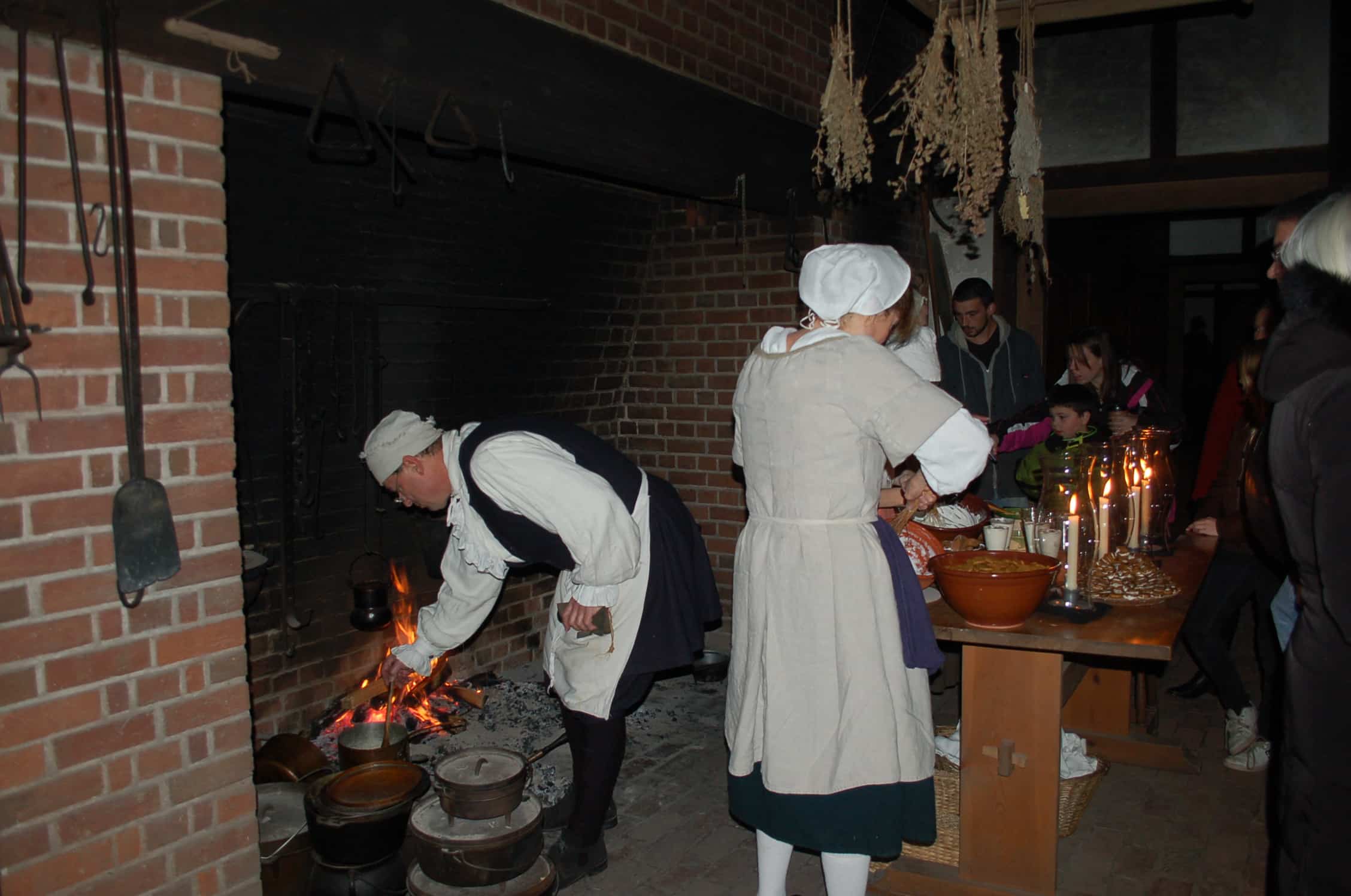 cooking over an open hearth