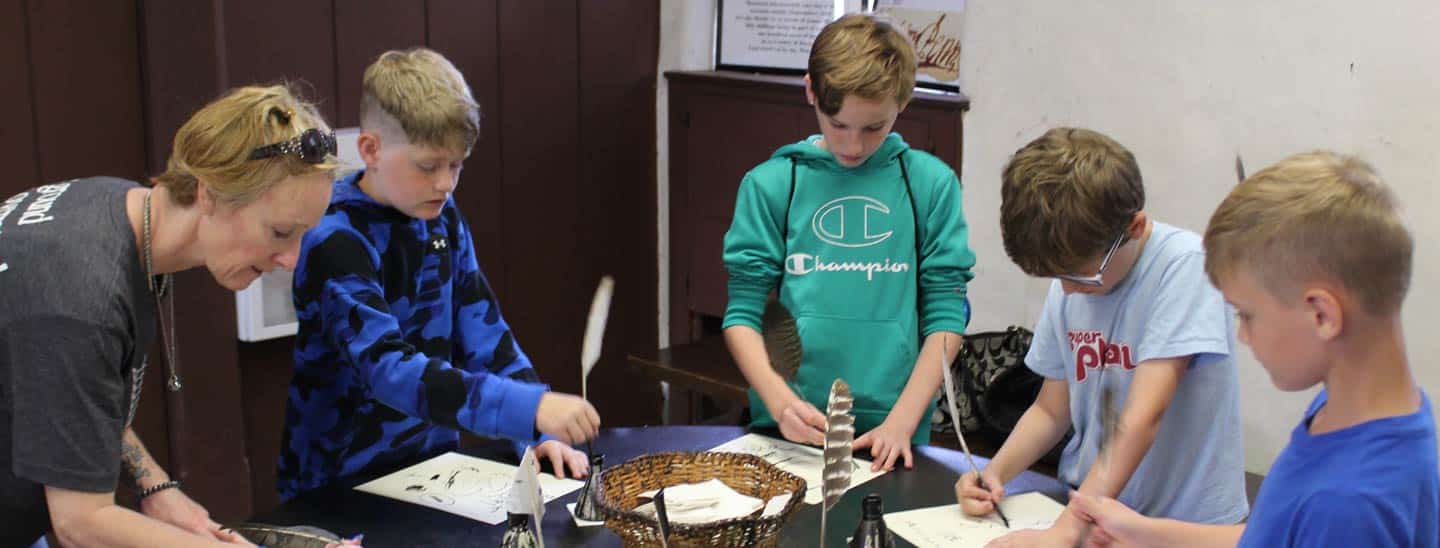Students at Pennsbury Manor