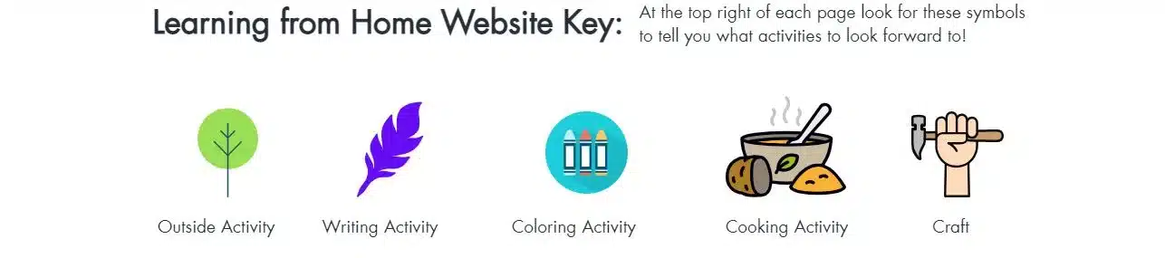 website icons for activities