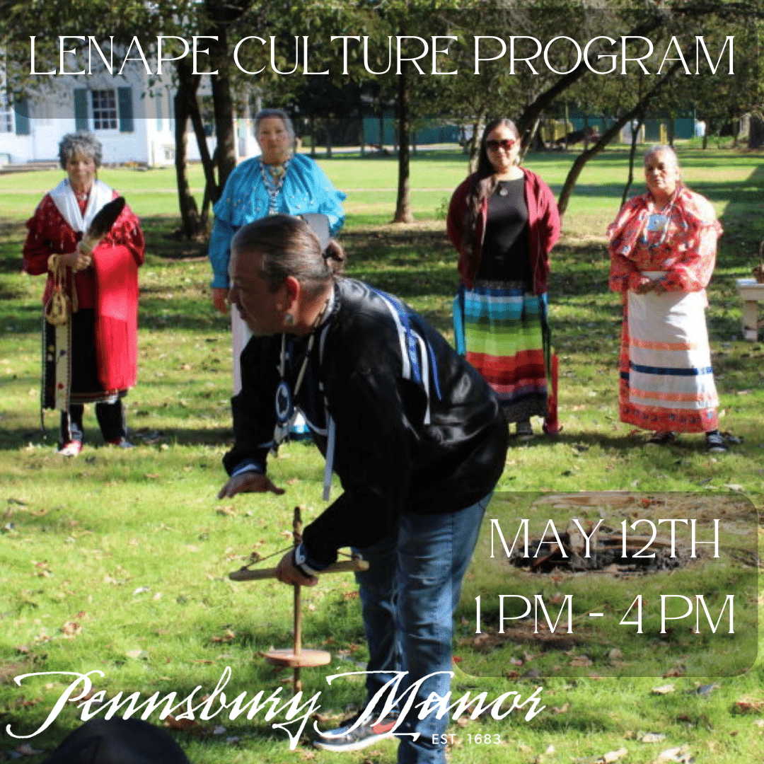 A Lenape community educator demonstrates ceremonial fire starting.